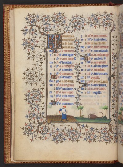 كتاب الصلوات ، إضافة MS 32454 f.6v ، فرنسا بواسطة المدرسة الفرنسية