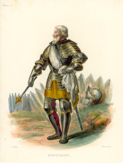 Boucicaut (coloured engraving) بواسطة المدرسة الفرنسية
