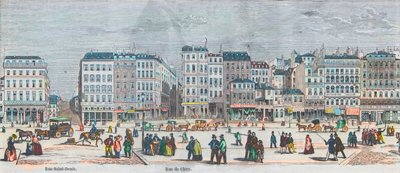 Boulevard Saint-Denis و Boulevard Bonne-Nouvelle - شارع Saint-Denis - Rue de Clery - نقش في "Tableau-de-Paris" بواسطة Edmond Texier 1852 بواسطة المدرسة الفرنسية