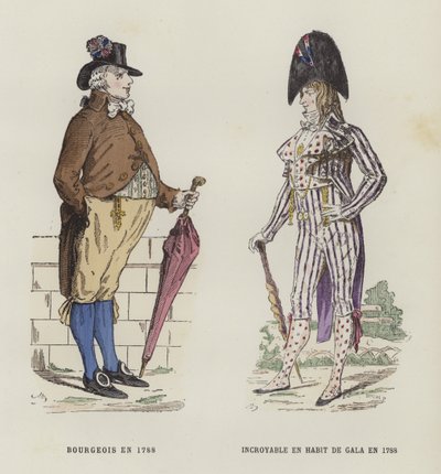 بورجوا وداندي في زي المهرجان ، 1788 بواسطة المدرسة الفرنسية