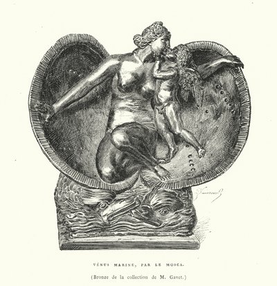 Bronze depicting the Birth of Venus, by Le Mosca (engraving) بواسطة المدرسة الفرنسية