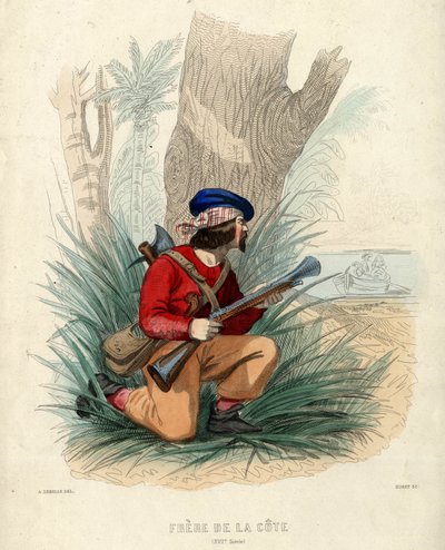 إخوة كوت ، ضروس من منطقة البحر الكاريبي في القرن السابع عشر. في "Histoire des pirates et privateers de l'Ocean et de la Mediterranee" بقلم ب. كريستيان بواسطة المدرسة الفرنسية