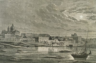 بوينس آيرس في ستينيات القرن التاسع عشر (النقش) بواسطة المدرسة الفرنسية