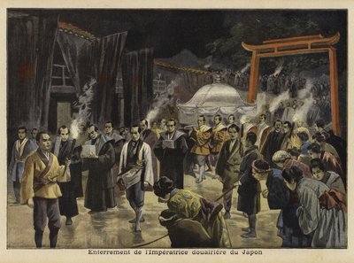 دفن إمبراطورة Dowager من اليابان ، 1897 بواسطة المدرسة الفرنسية