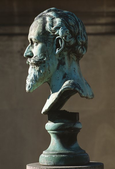 Bust of Edouard Manet (1832-83) (bronze) (see also 287311) بواسطة المدرسة الفرنسية
