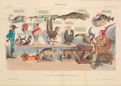 ديستوريير ناتوريل ، من La Caricature ، حانة. 1833 (الطباعة الحجرية الملونة) بواسطة المدرسة الفرنسية