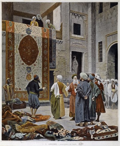 تجار سجاد في مصر بواسطة المدرسة الفرنسية