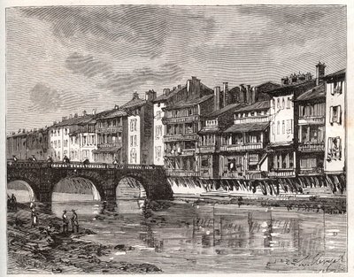 Castres - لانغدوك روسيون ميدي بيرينيه - نقش في "La France illustree: الجغرافيا والتاريخ والإدارة الإحصائية" بقلم V.-A. الشعير براون. 1884 بواسطة المدرسة الفرنسية