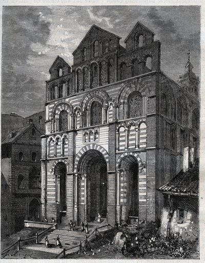 Cathedrale Notre Dame de l'Annonnement du Puy en Velay (Puy-en-Velay) - نقش في "La France Illustrie: الجغرافيا والتاريخ والإدارة الإحصائية" بقلم V.-A. الشعير براون. 1884 بواسطة المدرسة الفرنسية