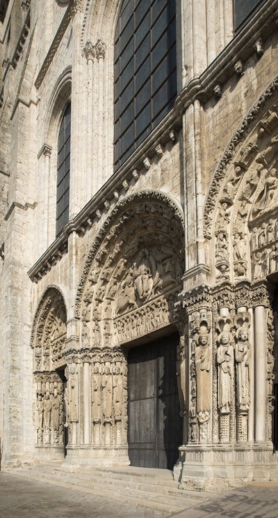 Cathedrale de Chartres ، البوابة الملكية للواجهة الغربية بواسطة المدرسة الفرنسية