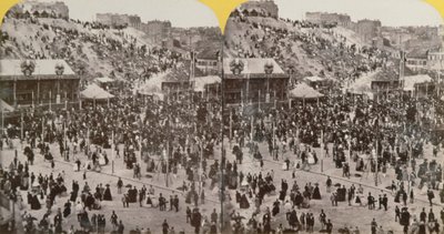 الاحتفال في مونتمارتر ، باريس ، منظر مجسم ، 1860 بواسطة المدرسة الفرنسية