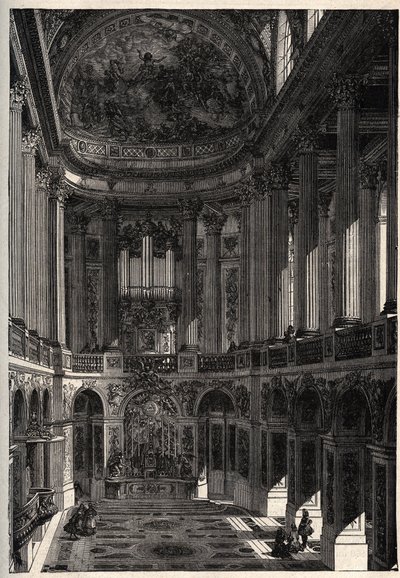 مصلى قصر فرساي - مصلى قصر فرساي - نقش في "" باتري "- الوصف PECTURERIQUE DE LA FRANCE EN 6 VOLUES BY LUCIEN HUARD - نهاية القرن التاسع عشر بواسطة المدرسة الفرنسية