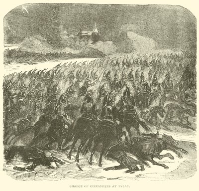 المسؤول عن Cuirassiers في Eylau (نقش) بواسطة المدرسة الفرنسية