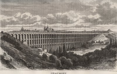 Chaumont - Haute-Marne - نقش في "فرنسا اللامعة: الجغرافيا والتاريخ والإدارة الإحصائية" بقلم VA Malt-Brown. 1884 بواسطة المدرسة الفرنسية