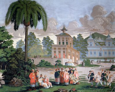 Chinoiserie - ورق حائط في فندق de Plouer في سان مالو (سان مالو). بواسطة المدرسة الفرنسية