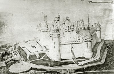 قلعة Pierrefonds بواسطة المدرسة الفرنسية