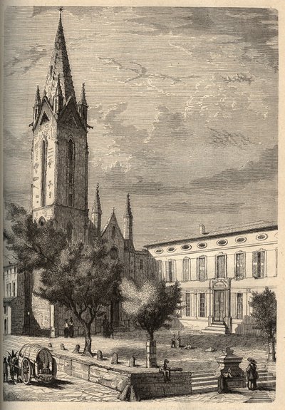 كنيسة Saint-Jean-de-Malte d'Aix-en-Provence (Aix en Provence) (Saint Jean de Malte) - نقش في "" PATRIE - صورة وصف أساسي لفرنسا في 6 مجلدات بواسطة لوسين هوارد - نهاية القرن التاسع عشر بواسطة المدرسة الفرنسية