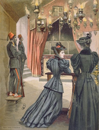 كنيسة المهد ، بيت لحم ، 1894 بواسطة المدرسة الفرنسية