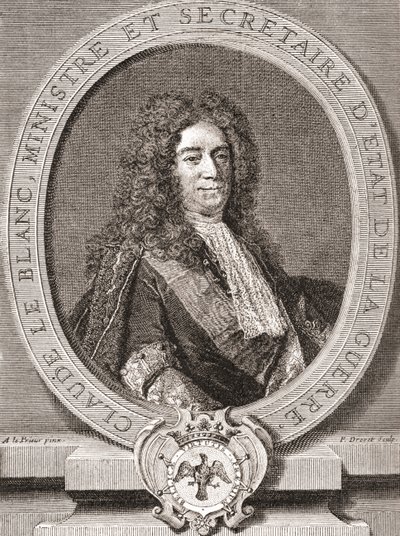 كلود لوبلان ، 1669 1728. المسؤول الملكي الفرنسي للنظام القديم ومرتين وزير الحرب. من Les Heures Libres تم نشره عام 1908. بواسطة المدرسة الفرنسية