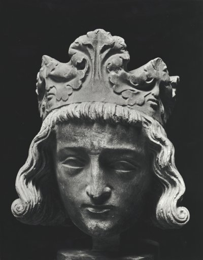 كلوفيس الثاني (c.634-657) ، ملك الفرنجة الميروفينجية لنيوستريا وبورجوندي (639-657) ، من دير سانت دينيس ، القرن الثالث عشر الأصلي (يلقي الجص) بواسطة المدرسة الفرنسية