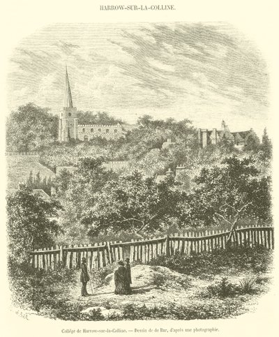 College de Harrow-sur-la-Colline (engraving) بواسطة المدرسة الفرنسية