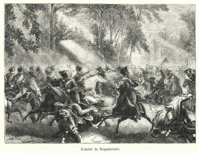 Combat de Roquencourt (نقش) بواسطة المدرسة الفرنسية