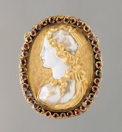 صورة كوميسو لبرودينتيا ، 1550-60 (الذهب ، أم اللؤلؤ ، المينا والياقوت) بواسطة المدرسة الفرنسية
