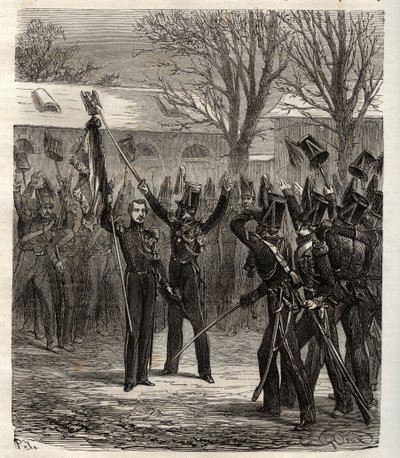 مؤامرة ستراسبورغ 1836 بقيادة الأمير لويس نابليون ، نابليون الثالث المستقبلي ، ضد الملكية في يوليو - مؤامرة ستراسبورغ التي نظمها الإمبراطور المستقبلي نابليون الثالث 1836 - محاولة الانقلاب الفاشلة التي نظمها الأمير لويس نابليون ، نابليون المستقبلي بواسطة المدرسة الفرنسية