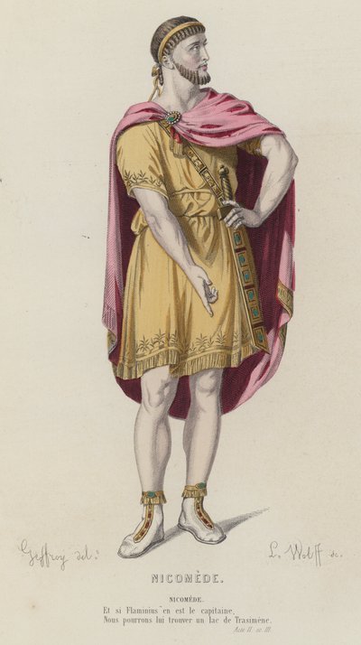Corneille، Nicomede، Act II، Sc III (نقش ملون) بواسطة المدرسة الفرنسية