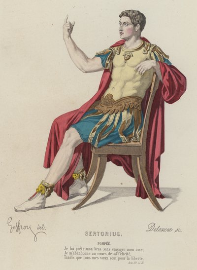 Corneille، Sertorius، Act III، Sc II (نقش ملون) بواسطة المدرسة الفرنسية