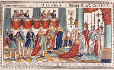 تتويج تشارلز العاشر (1757-1836) في ريمس ، 29 مايو 1825 بواسطة المدرسة الفرنسية