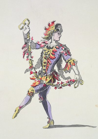 تصميم أزياء لـ Triton ، في باليه من القرن السابع عشر ، من Menus Plaisirs Collection ، فاكس من A. A. Guillaumot Fils (نقش الألوان) بواسطة المدرسة الفرنسية