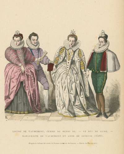 زي النبلاء الفرنسيين ، 1581 بواسطة المدرسة الفرنسية