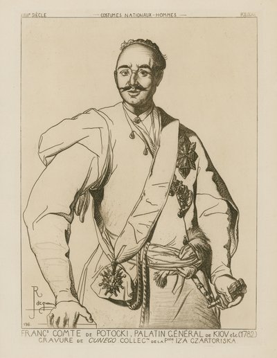 الكونت بوتوكي ، بالاتين العام في كييف (1782) بواسطة المدرسة الفرنسية