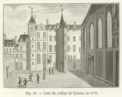 Cour du college de Lisieux عام 1779 بواسطة المدرسة الفرنسية