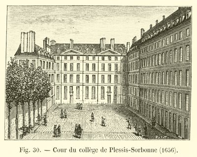 Cour du college de Plessis-Sorbonne، 1656 بواسطة المدرسة الفرنسية