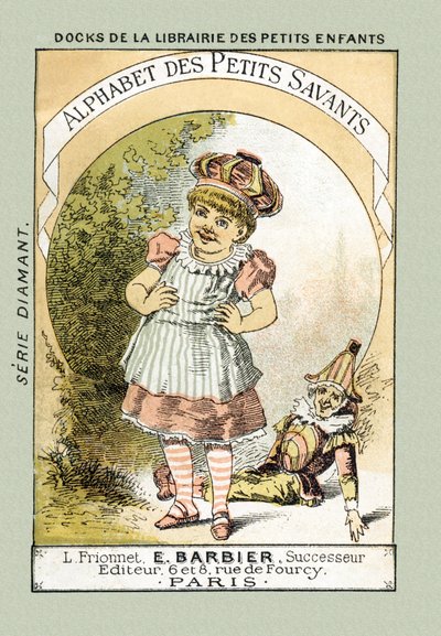الغلاف - عندما نضحك مثل Bebe في العنوان ، نقول A A A A A A A A - في "Alphabet des petits savants" ، أواخر القرن التاسع عشر (chromolithograph) بواسطة المدرسة الفرنسية