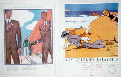 غلاف كتالوج من "Galeries Lafayette" ، صيف 1928 (لون ليثو) بواسطة المدرسة الفرنسية