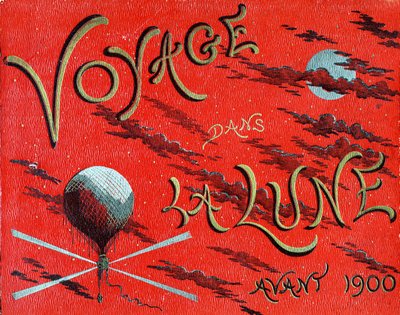 غلاف كتاب "Voyage dans la lune avant 1900" من تأليف A. de Ville d'Avray ، طبعة Ancienne Librairie Furne (نقش) بواسطة المدرسة الفرنسية