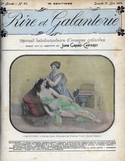 Covetterie d'apres Bazin في "" الضحك و Galanterie "". مجموعة أسبوعية من صور جالانتس في اتجاه جون جراند كارتريت (جراند كارتريت). 1903-1904. بواسطة المدرسة الفرنسية