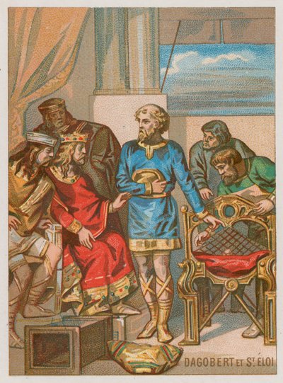 نصح Dagobert بواسطة Eligius بواسطة المدرسة الفرنسية
