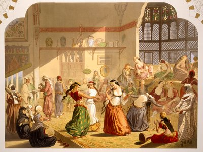 حفل الرقص في القاهرة 1860 بواسطة المدرسة الفرنسية
