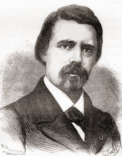 David Edward Hughes, from Les Merveilles de la Science, published c.1870 (engraving) بواسطة المدرسة الفرنسية
