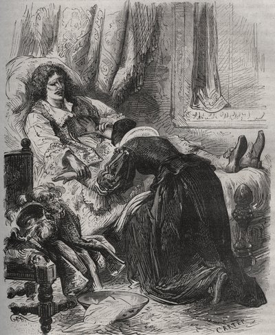وفاة جان بابتيست (جان بابتيست) بوكلين ، دي موليير (1622-1673) ، 17 فبراير بواسطة المدرسة الفرنسية