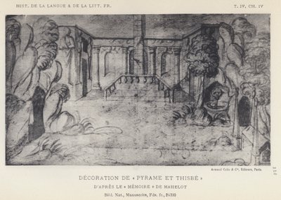 Decoration De Pyrame Et Thisbe (litho) بواسطة المدرسة الفرنسية