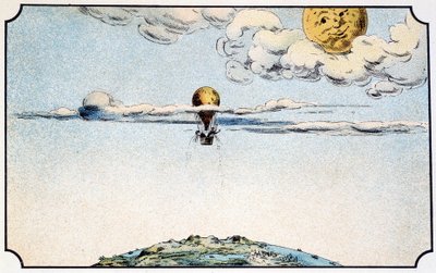 رحيل إلى القمر في منطاد - في "" Voyage dans la lune "بقلم أ. من فيل دافراي بواسطة المدرسة الفرنسية