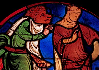 تصوير شيطان وامرأة ، سابقا Ste Chapelle ، bay D بواسطة المدرسة الفرنسية