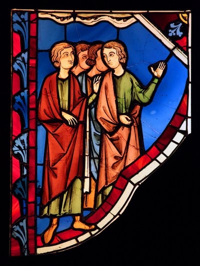 يصور مجموعة من الناس ، على سبيل المثال Ste Chapelle ، Bay G بواسطة المدرسة الفرنسية