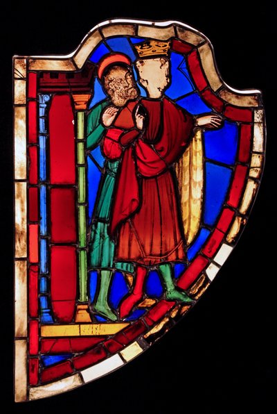 تصوير شخصين ، مثل Ste Chapelle (Bay C ، نافذة Esther) بواسطة المدرسة الفرنسية