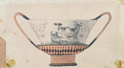 تصميم لخدمة Rambouillet للألبان ، ورشة عمل Sevres (مرحاض على ورق) بواسطة المدرسة الفرنسية